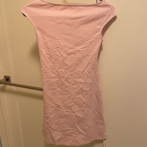 Reformation Light Pink Boatneck Mini Dress
